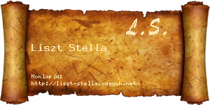 Liszt Stella névjegykártya